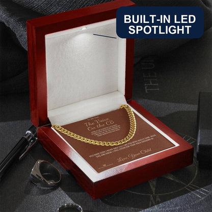 Cuban Link Chain with personalized message card for brother