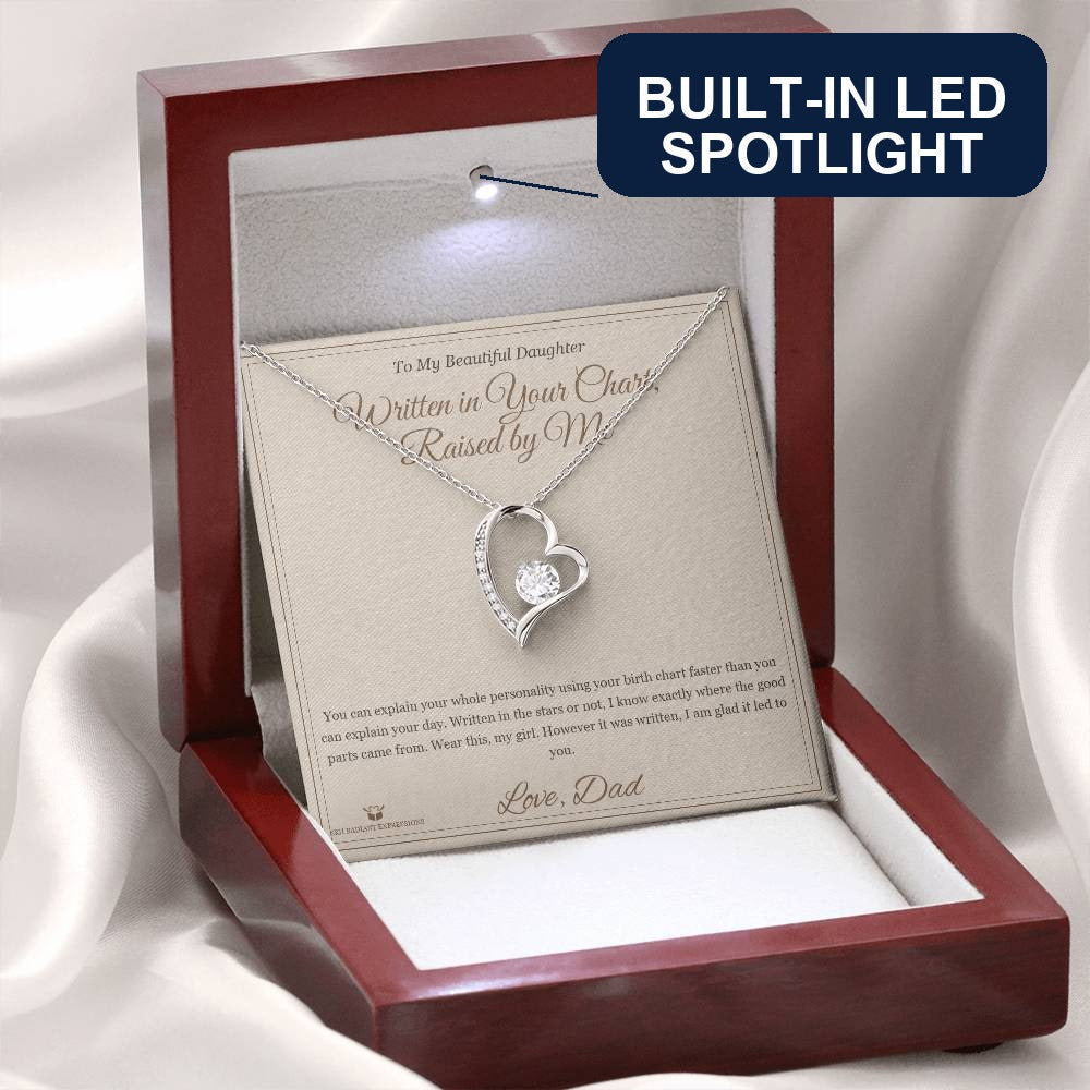 Written in Your Chart, Raised by Me - Forever Love Necklace for Daughter - personalized keepsake gift from SKH Radiant Expressions