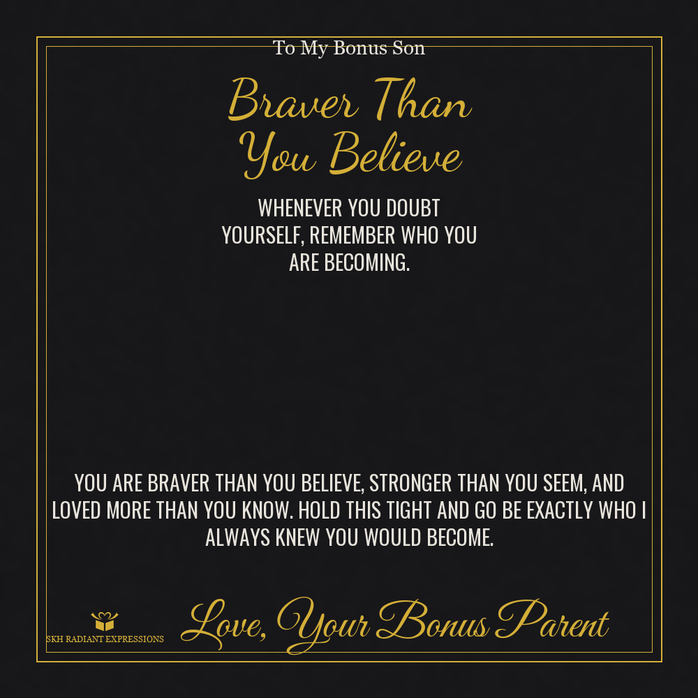 Braver Than You Believe - Cuban Link Chain for Stepson