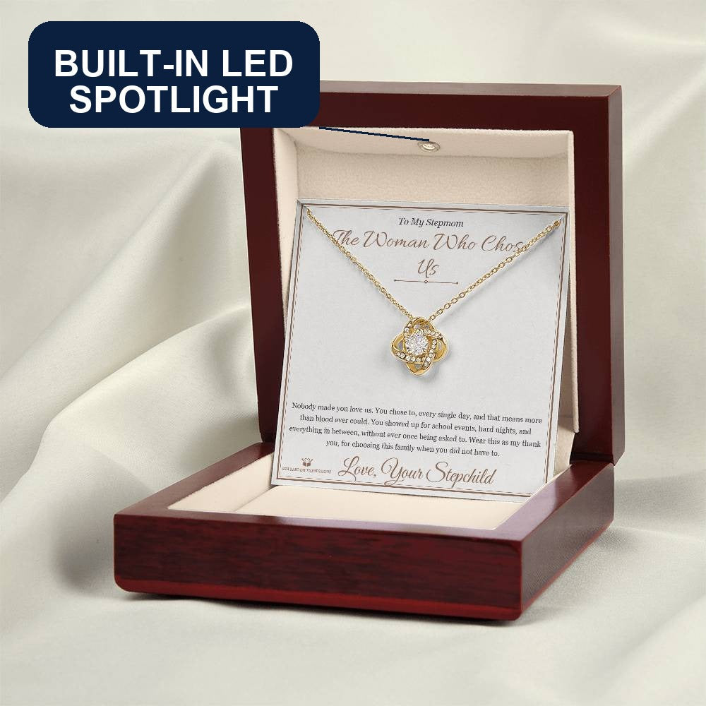 The Woman Who Chose Us - Love Knot Necklace for Stepmom