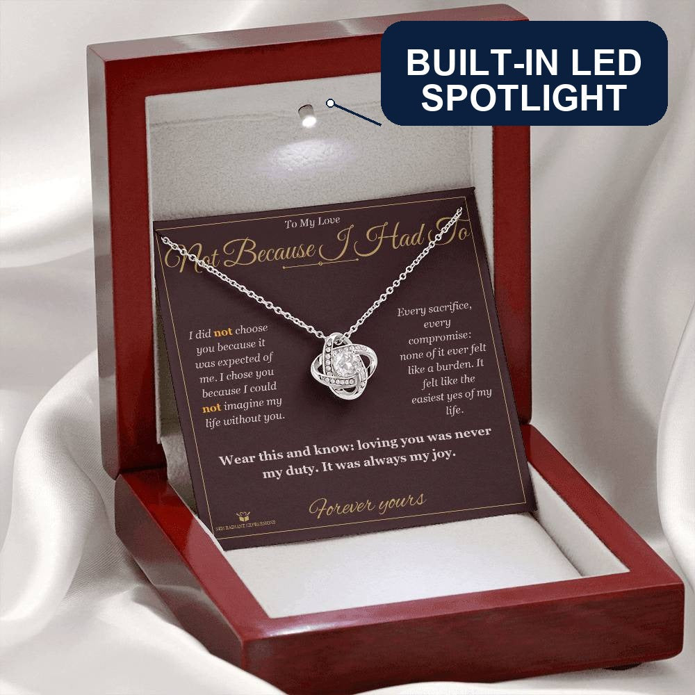 What does a Love Knot Necklace mean - gift for partner