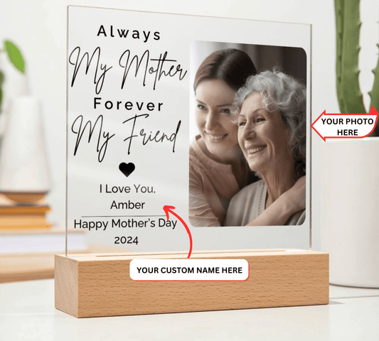 Mother's Day Plaque • Personalized Gifts For Mom • Happy Mothers Day • Custom Unique Gift • Family Portrait