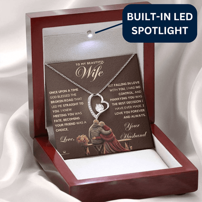 Forever Love Necklace with personalized message card for them