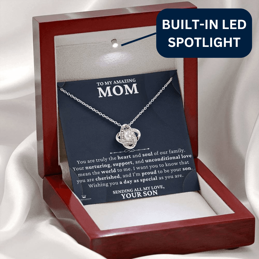 [ALMOST SOLD OUT] To My Amazing Mom - A Beacon of Love and Support - Love Knot Necklace