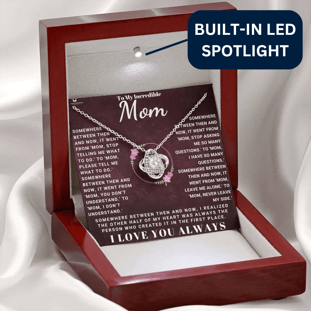 From Then to Now: Celebrating the Bond with Mom - Love Knot Necklace