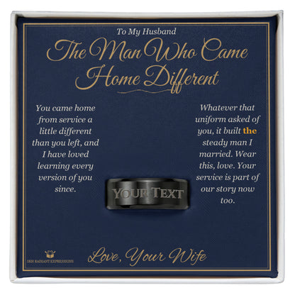 Engraved Men's Ring - a keepsake husband will treasure
