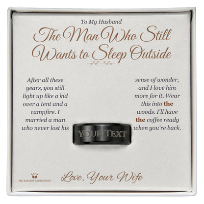How to personalize a engraved men's ring for husband