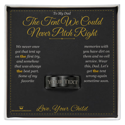 Engraved Men's Ring packaging - gift-ready for dad