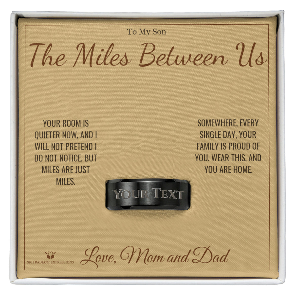 Engraved Men's Ring - a keepsake son will treasure