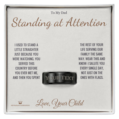 How to personalize a engraved men's ring for dad