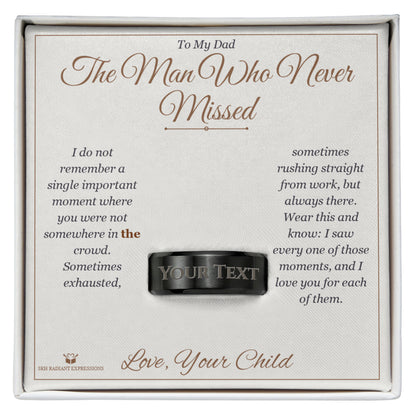Engraved Men's Ring packaging - gift-ready for dad