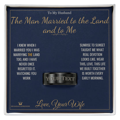 Engraved Men's Ring packaging - gift-ready for husband
