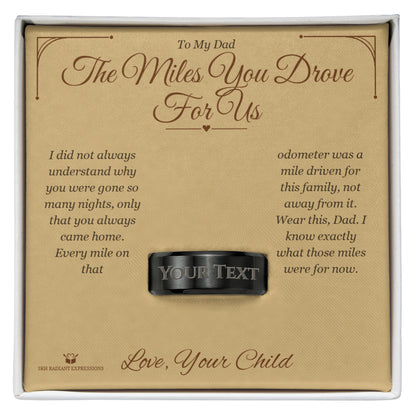 Engraved Men's Ring packaging - gift-ready for dad