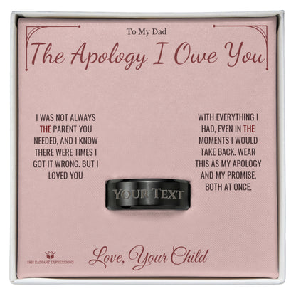 Engraved Men's Ring packaging - gift-ready for dad
