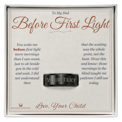 Engraved Men's Ring packaging - gift-ready for dad