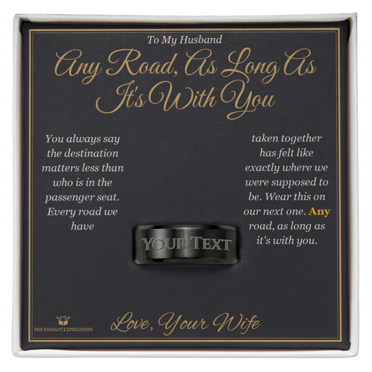 Engraved Men's Ring - a keepsake husband will treasure