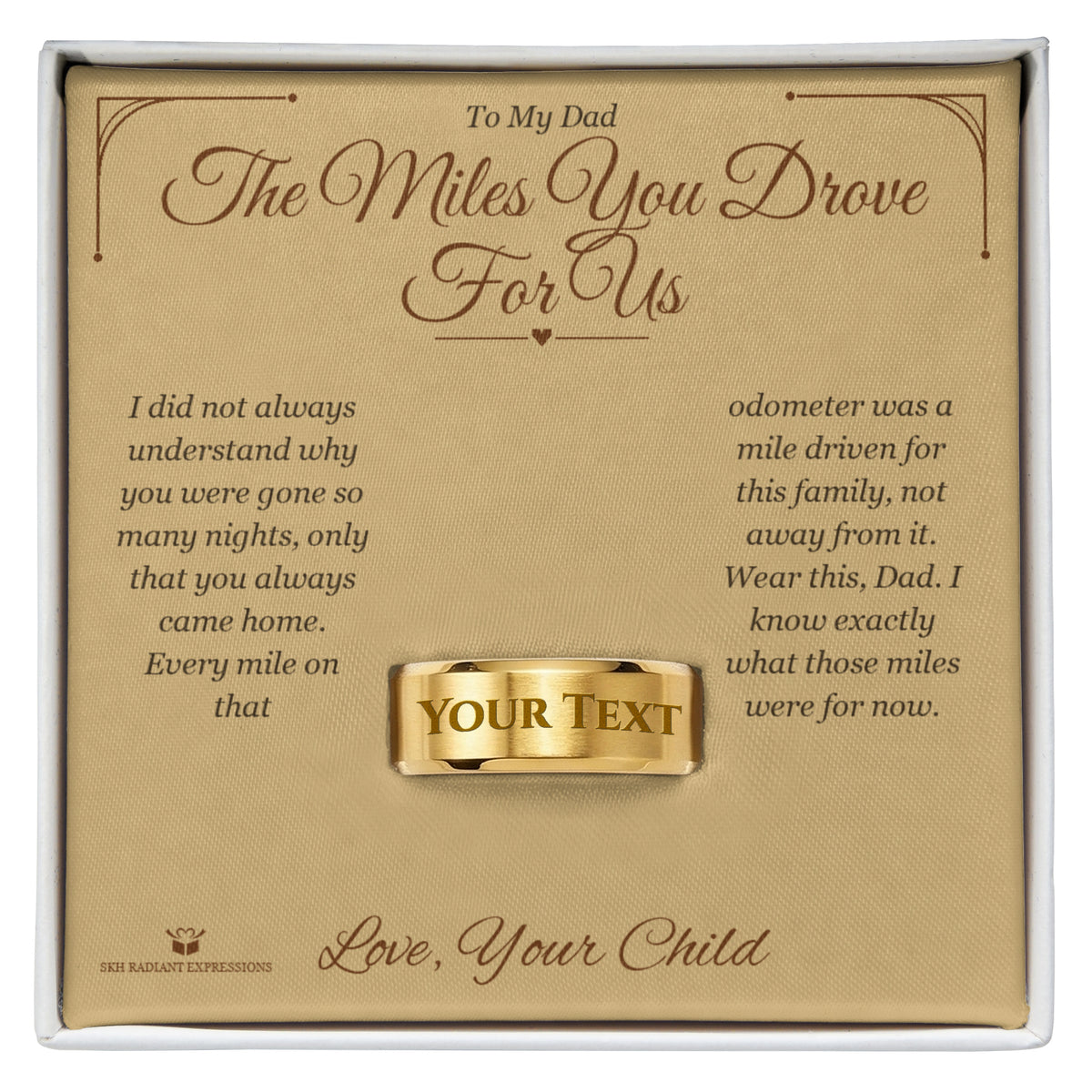 Engraved Men's Ring - a keepsake dad will treasure