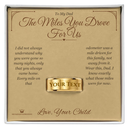 Engraved Men's Ring - a keepsake dad will treasure