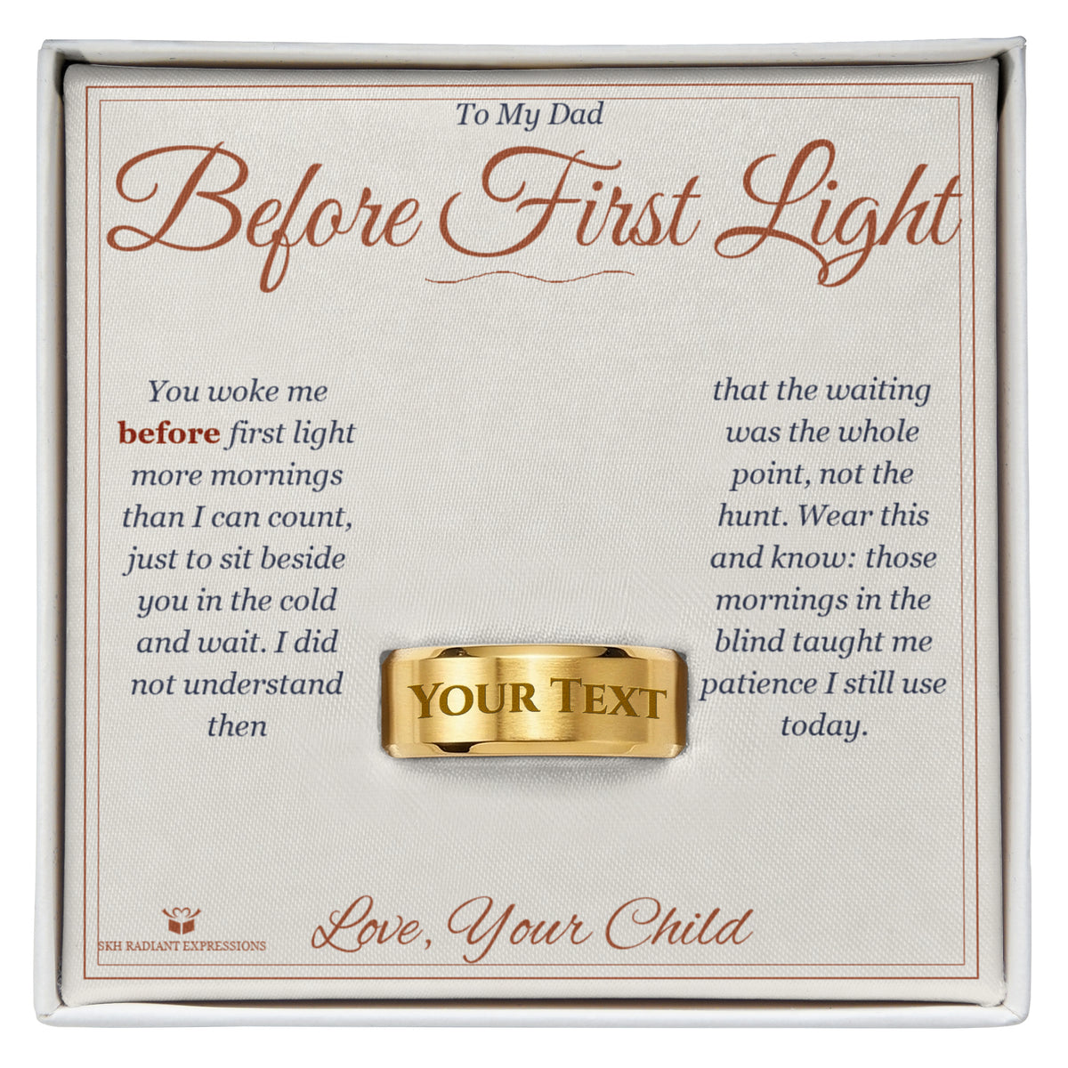 Engraved Men's Ring - a keepsake dad will treasure