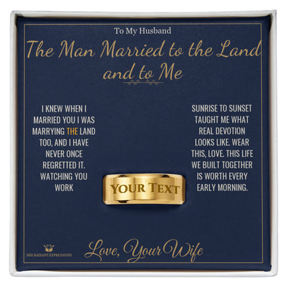 Engraved Men's Ring - a keepsake husband will treasure