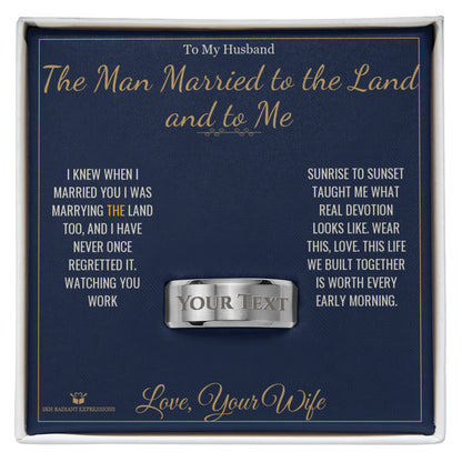 How to personalize a engraved men's ring for husband