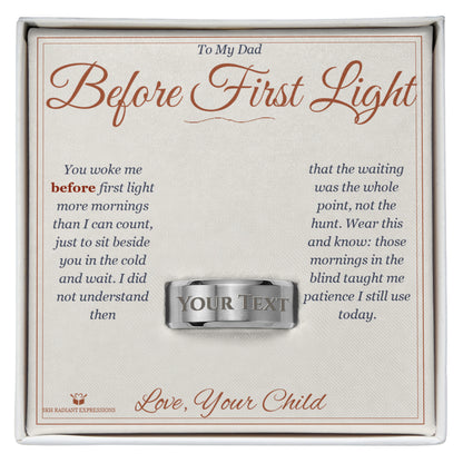 How to personalize a engraved men's ring for dad