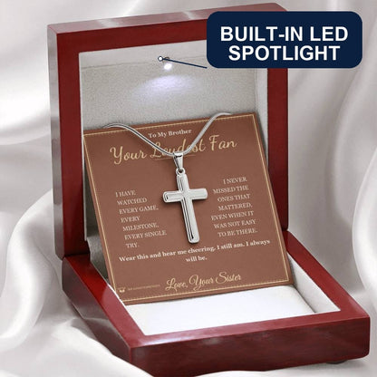 Artisan Cross Necklace gift for brother from Sister
