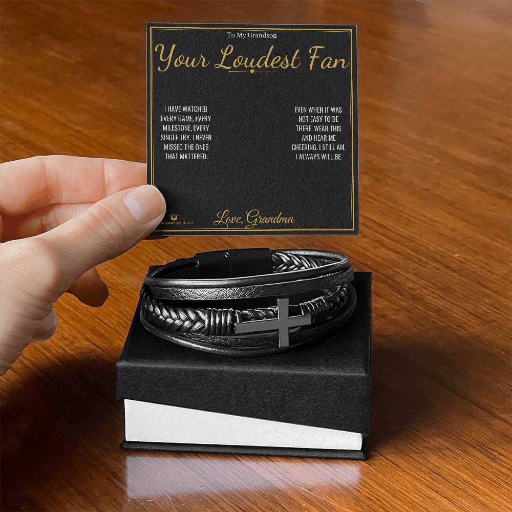 What does a Men's Cross Bracelet mean - gift for grandson