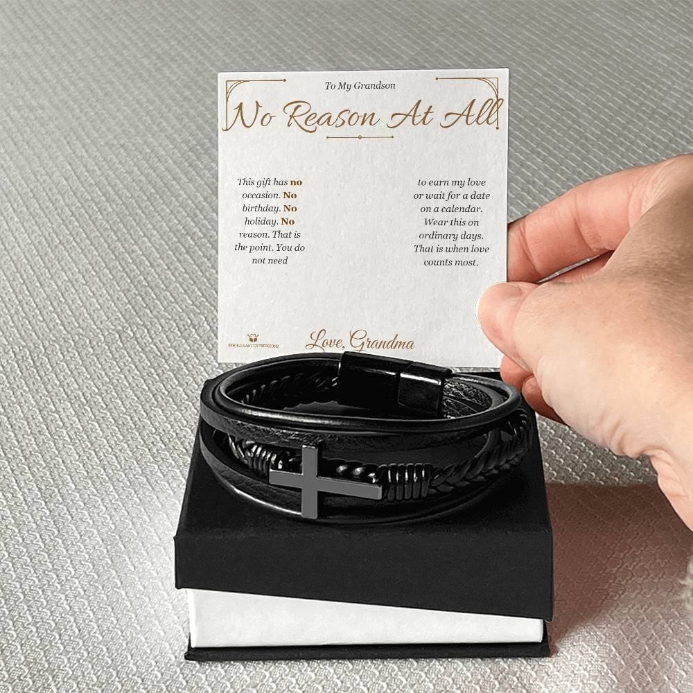 What does a Men's Cross Bracelet mean - gift for grandson