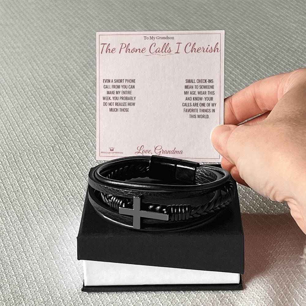 What does a Men's Cross Bracelet mean - gift for grandson