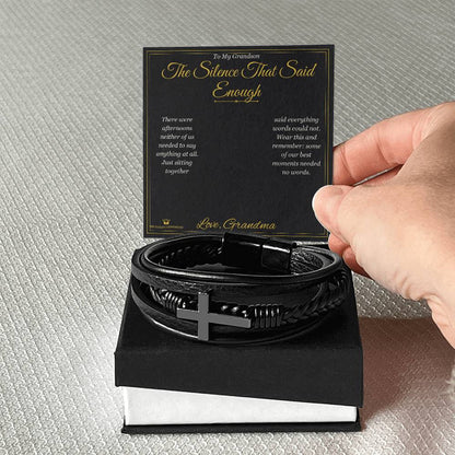 What does a Men's Cross Bracelet mean - gift for grandson