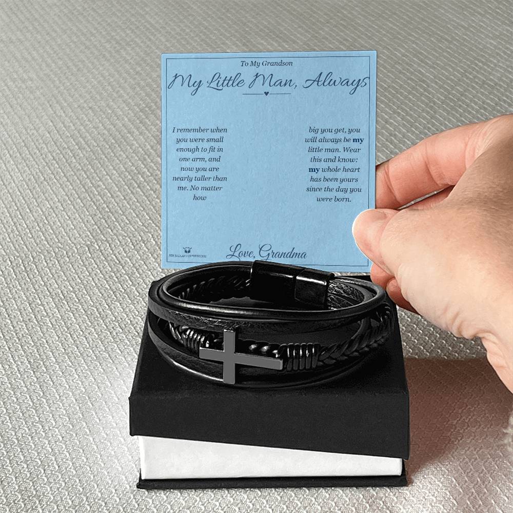 What does a Men's Cross Bracelet mean - gift for grandson