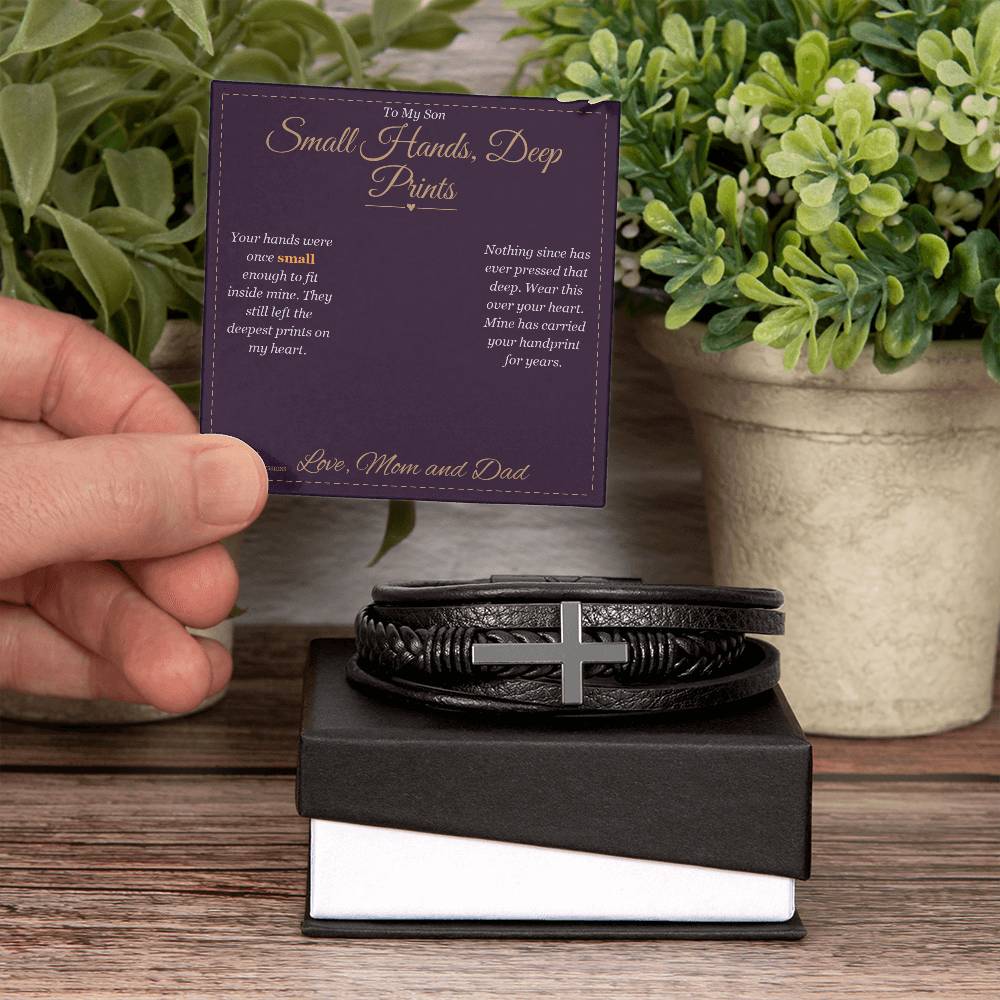 Meaningful gift for son - Small Hands, Deep Prints
