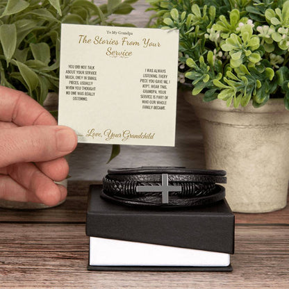 What does a Men's Cross Bracelet mean - gift for grandfather