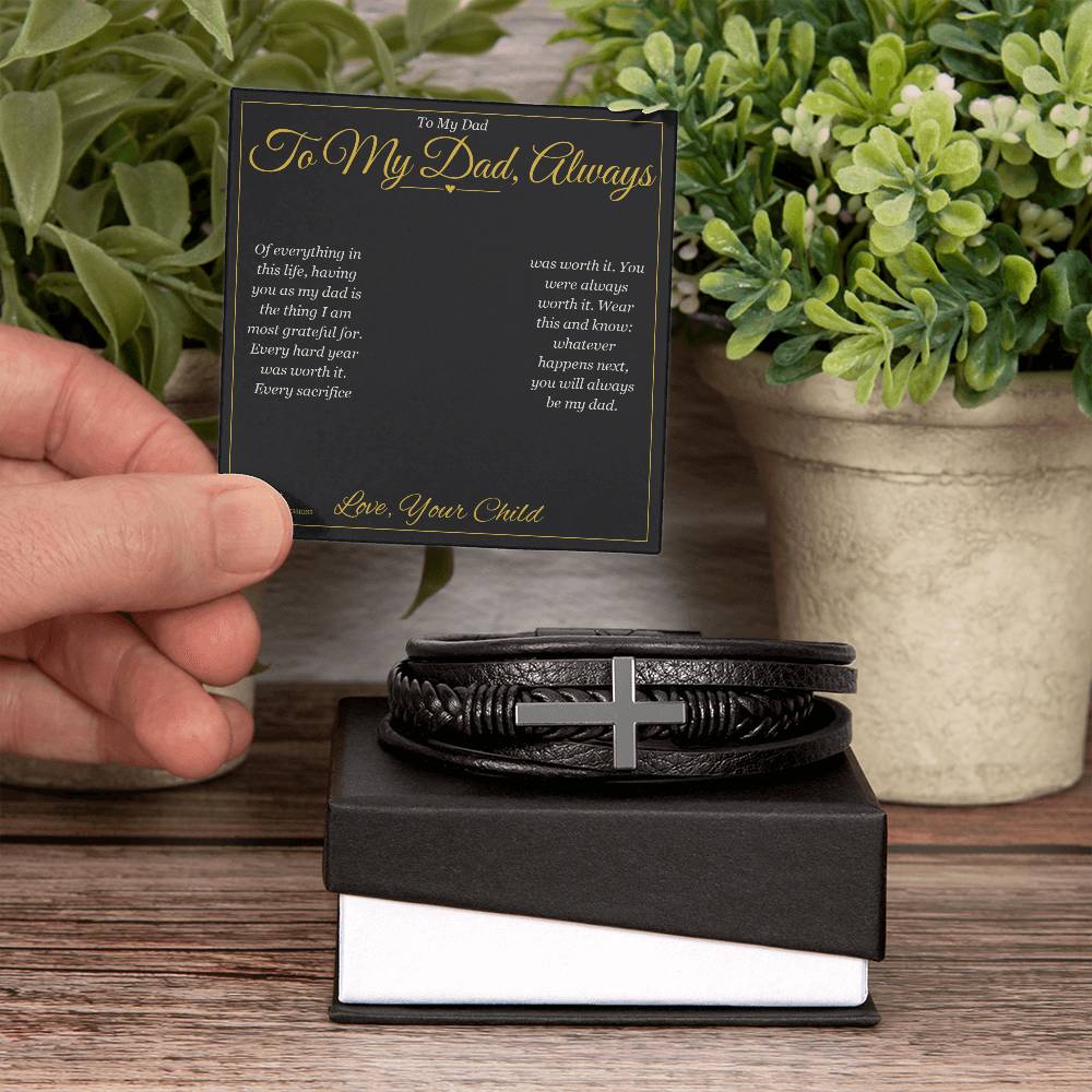 What does a Men's Cross Bracelet mean - gift for dad