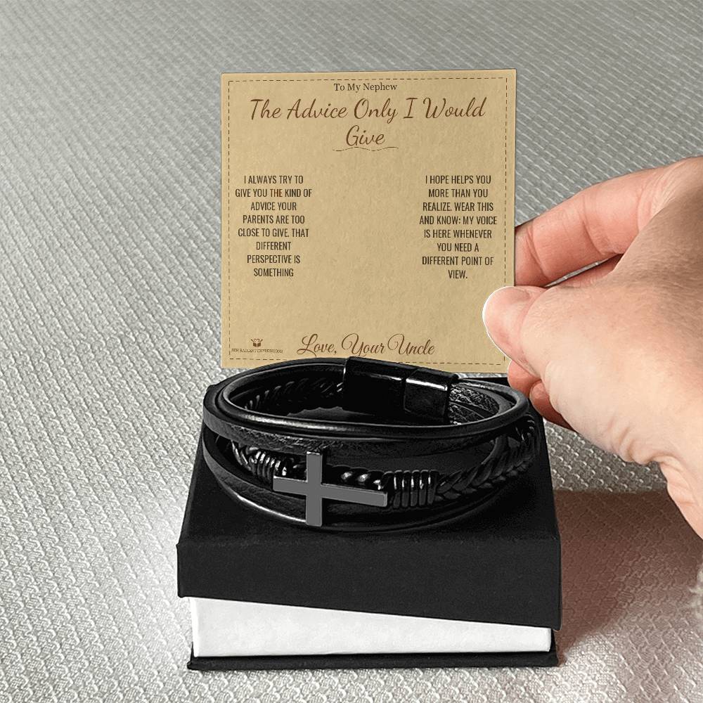 What does a Men's Cross Bracelet mean - gift for nephew