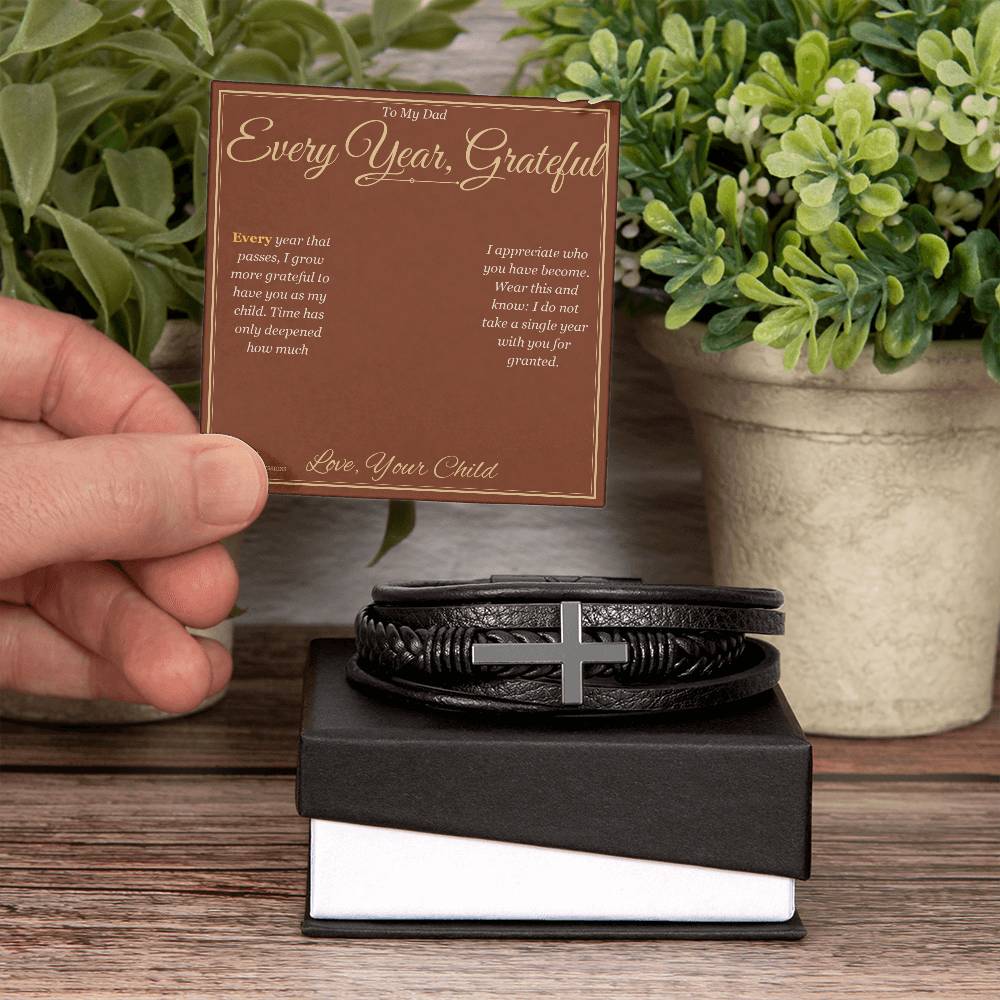 What does a Men's Cross Bracelet mean - gift for dad