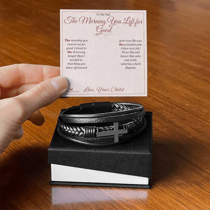 Personalized Men's Cross Bracelet for dad