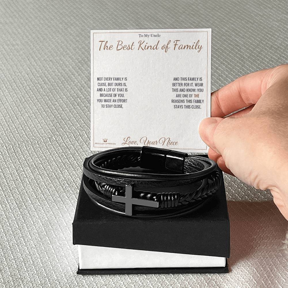 What does a Men's Cross Bracelet mean - gift for uncle