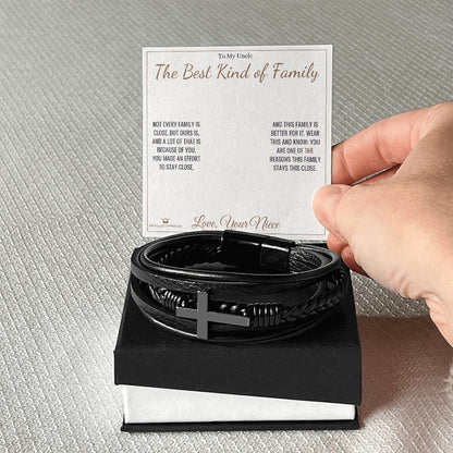 What does a Men's Cross Bracelet mean - gift for uncle