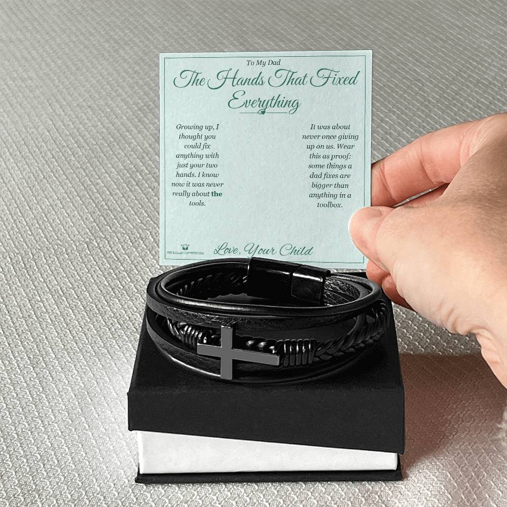 What does a Men's Cross Bracelet mean - gift for dad