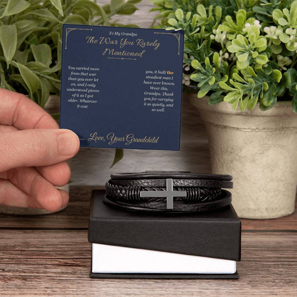 What does a Men's Cross Bracelet mean - gift for grandfather