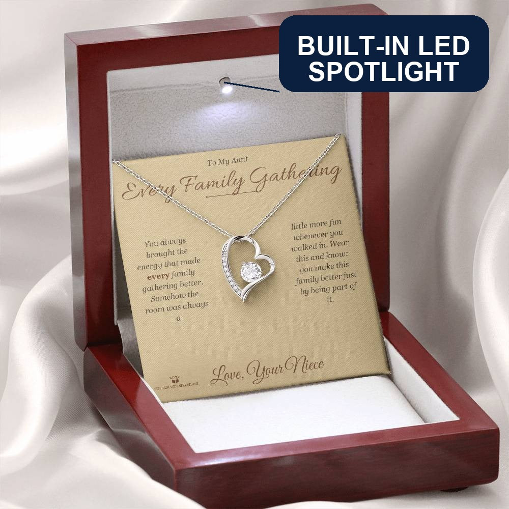 Every Family Gathering - Forever Love Necklace for Aunt