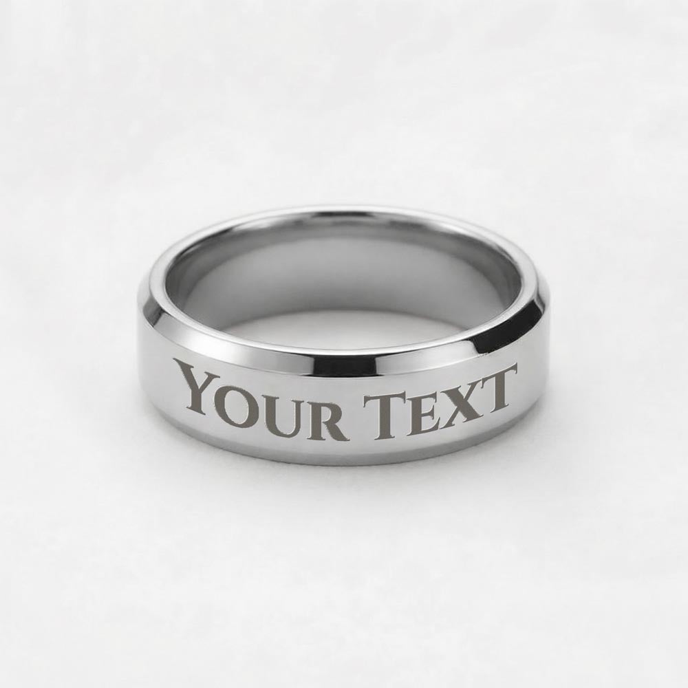 Engraved Men's Ring engraved with your own words for son