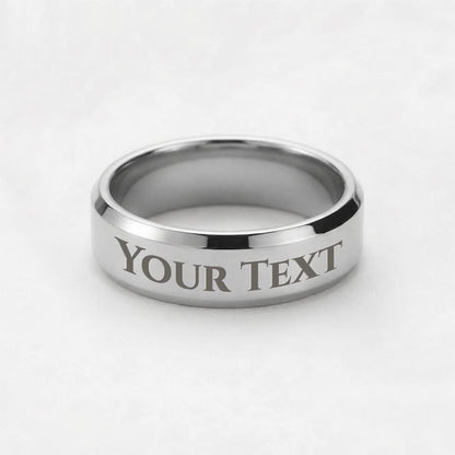 Engraved Men's Ring engraved with your own words for son