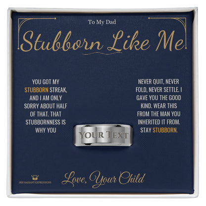 Engraved Engraved Men's Ring with message for dad