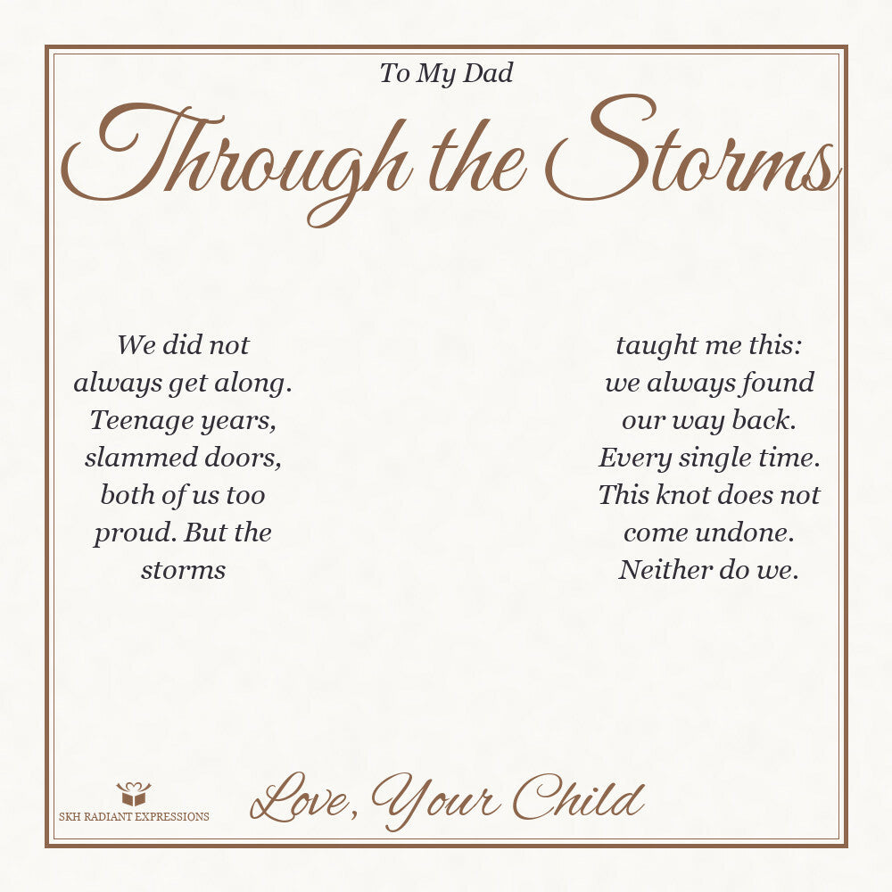 Through the Storms - Engraved Men's Ring for Dad - personalized keepsake gift from SKH Radiant Expressions