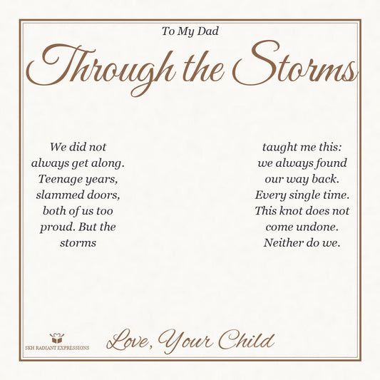 Through the Storms - Engraved Men's Ring for Dad - personalized keepsake gift from SKH Radiant Expressions
