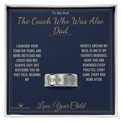 Add a name to this engraved men's ring - gift for dad