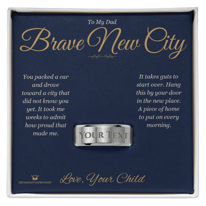 Engraved Men's Ring keepsake for dad